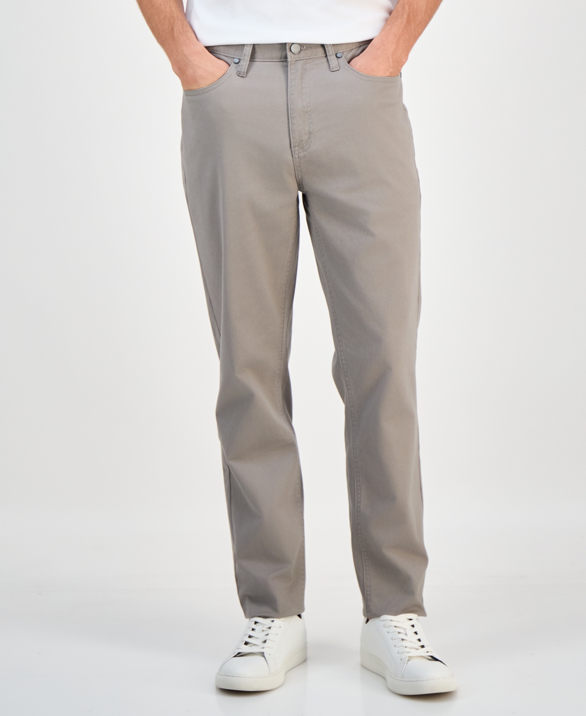 Alfani Men's Five-Pocket Straight-Fit Twill Pants, Created for Macy's