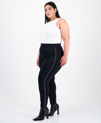 Bar III - Women's Side-Studded Leggings