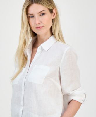Women's 100% Linen Shirt, Created for Macy's