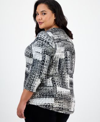 Plus Size Printed Top, Created for Macy's