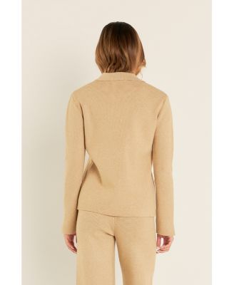 Women's Collared Knit Sweater