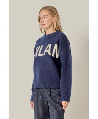 Women's Lettering Sweater