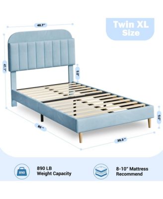 Twin XL Bed Frame with Storage Headboard