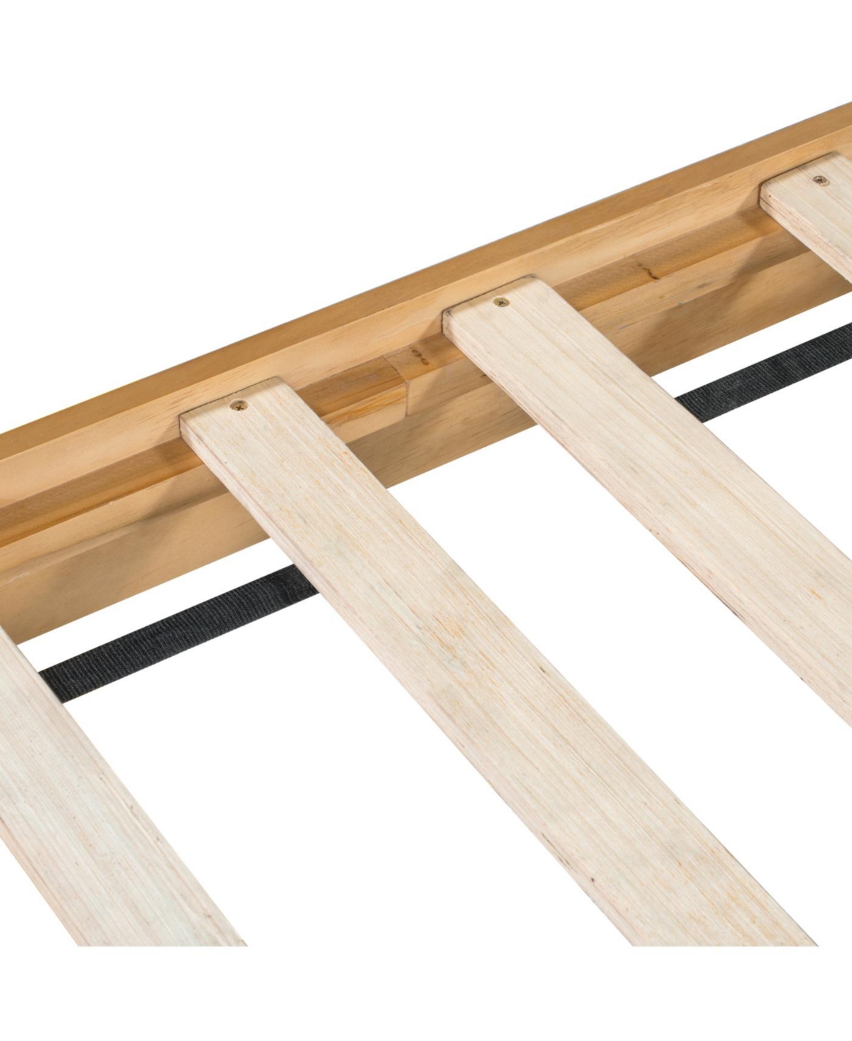 Streamdale Furniture Premium Pine Wood Queen Bed Frame with Headboard, Mid Century Modern