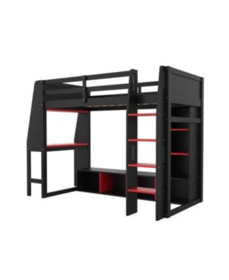 Streamdale Twin Gaming Loft Bed with Desk & Storage