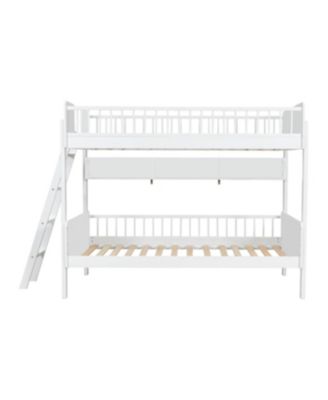 Streamdale Twin Size Wooden Bunk Bed with 3 Storage Shelves, White