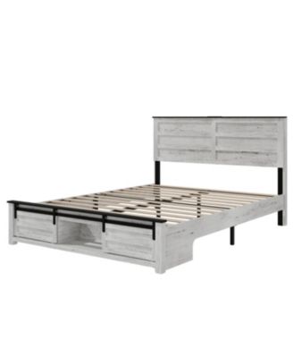Streamdale  Furniture Queen Bed Frame Upholstered Headboard, Storage, LED, Pet Bed, Easy Assembly