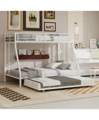 Streamdale High-Stability Queen Bunk Bed with Ladder & Trundle