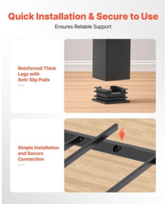 Daybed with Metal Frame, Pull-Out Trundle, and Strong Slats