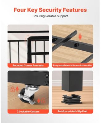 Metal Daybed with Trundle and Built-in Charging Station