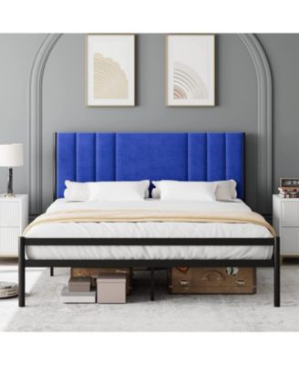 Easy Assembly Full Size Bed Frame Platform Bed Frame Space Saving, for Living Room, Guest Room