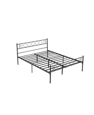 Easy Assembly Metal Queen Bed Frame, Space Saving for Living Room, Guest Room – Bed Frame