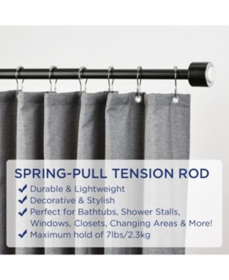 Adjustable Shower Curtain Rod 42” -72”, Spring tension Stainless Steel Telescoping Rod, Heavy Duty, Rust Resistant,