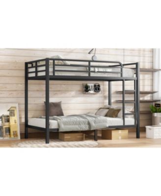 Metal Twin XL over Twin XL Bunk Bed - Black