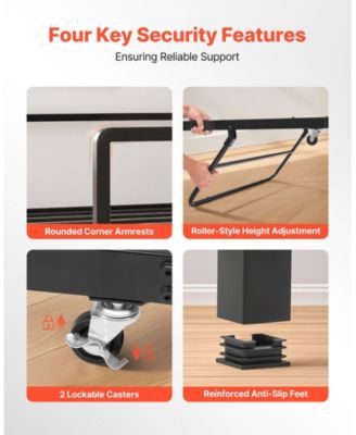 Metal Pull-Out Trundle, LED Lights, Charging Station, Adjustable Backrest Daybed Frame