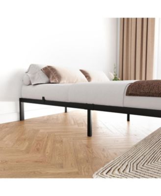 Apartment Metal Bed Frame 13.8 Inch Underbed Storage Space Extra Organization