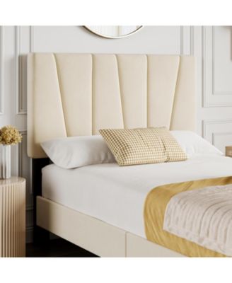 Easy Assembly Full Size Upholstered Platform Bed Frame Space Saving, for Living Room, Guest Room - 24