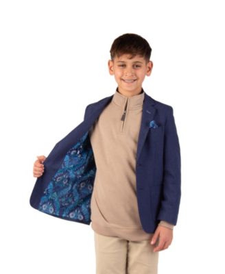 Big Boys Solid Slub Textured Sportcoat