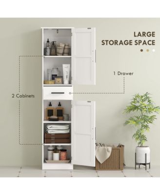 67" Tall Bathroom Storage Cabinet, Narrow Bathroom Cabinet