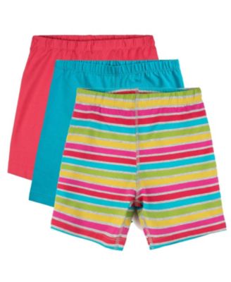 Girls Fair Trade Organic Cotton Bike Shorts 3-pack