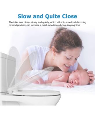 Toilet Seat, Round Toilet Seat with Toddler Seat Built in, Potty Training Toilet Seat Round Fits Both Adult and Child