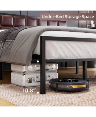 King Size Metal Bed Frame Platform with Headboard and Footboard