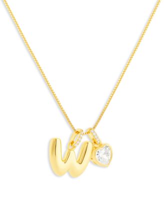 Sterling Silver Initial Charm Necklace in Holiday Ornament, Macy's Exclusive