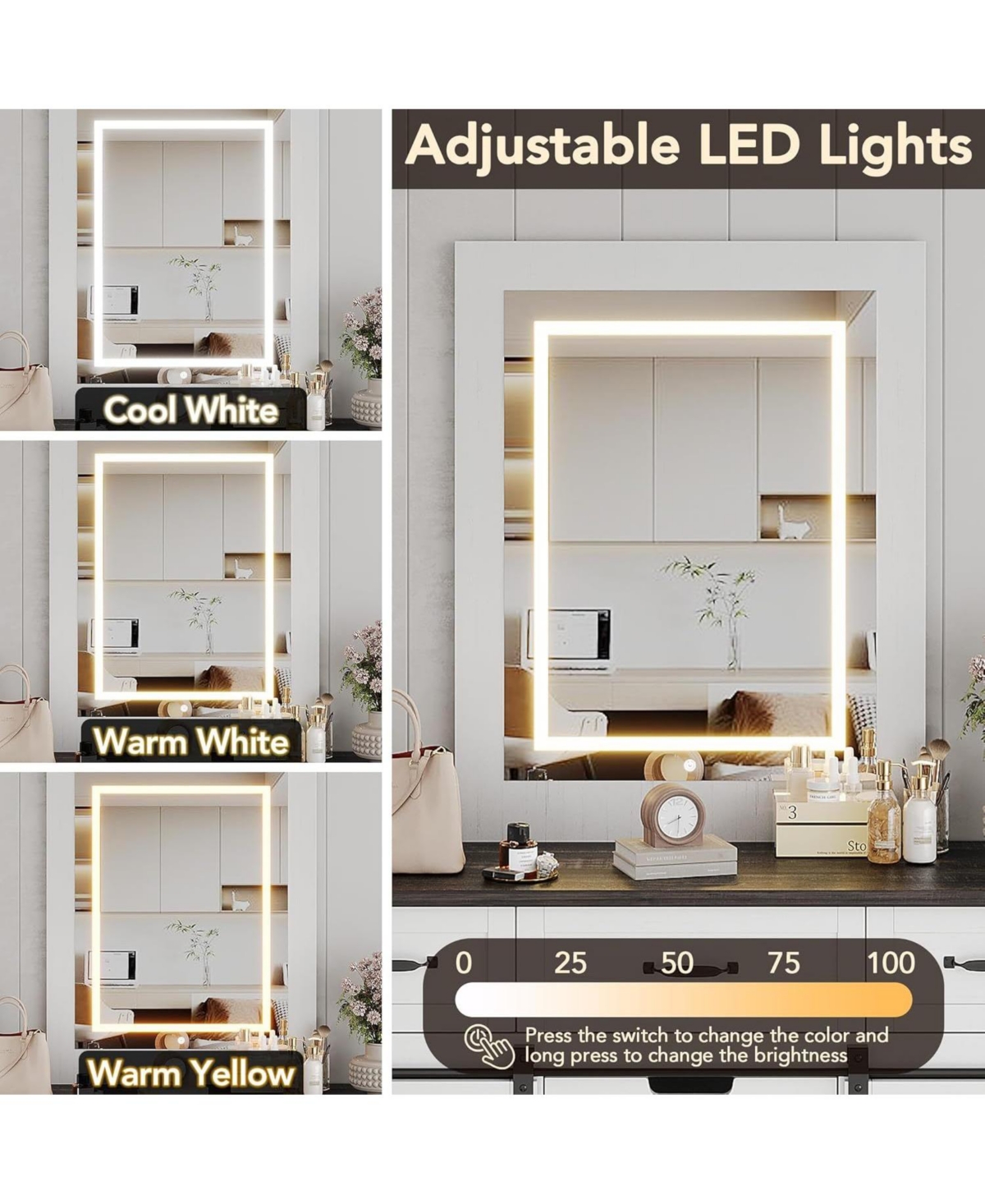 gaomon 6-Drawer Farmhouse Dresser with Sliding Barn Doors, Rustic Wood Chest Tv Stand, Bedroom, Living Room Organizer