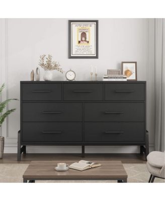 7-Drawer 52-Inch-Wide Wood Chest, Closet Storage Modern Freestanding Dresser