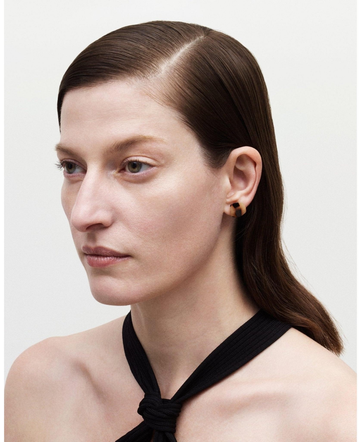 Machete Mini Sculpture Studs in Blonde Tortoise