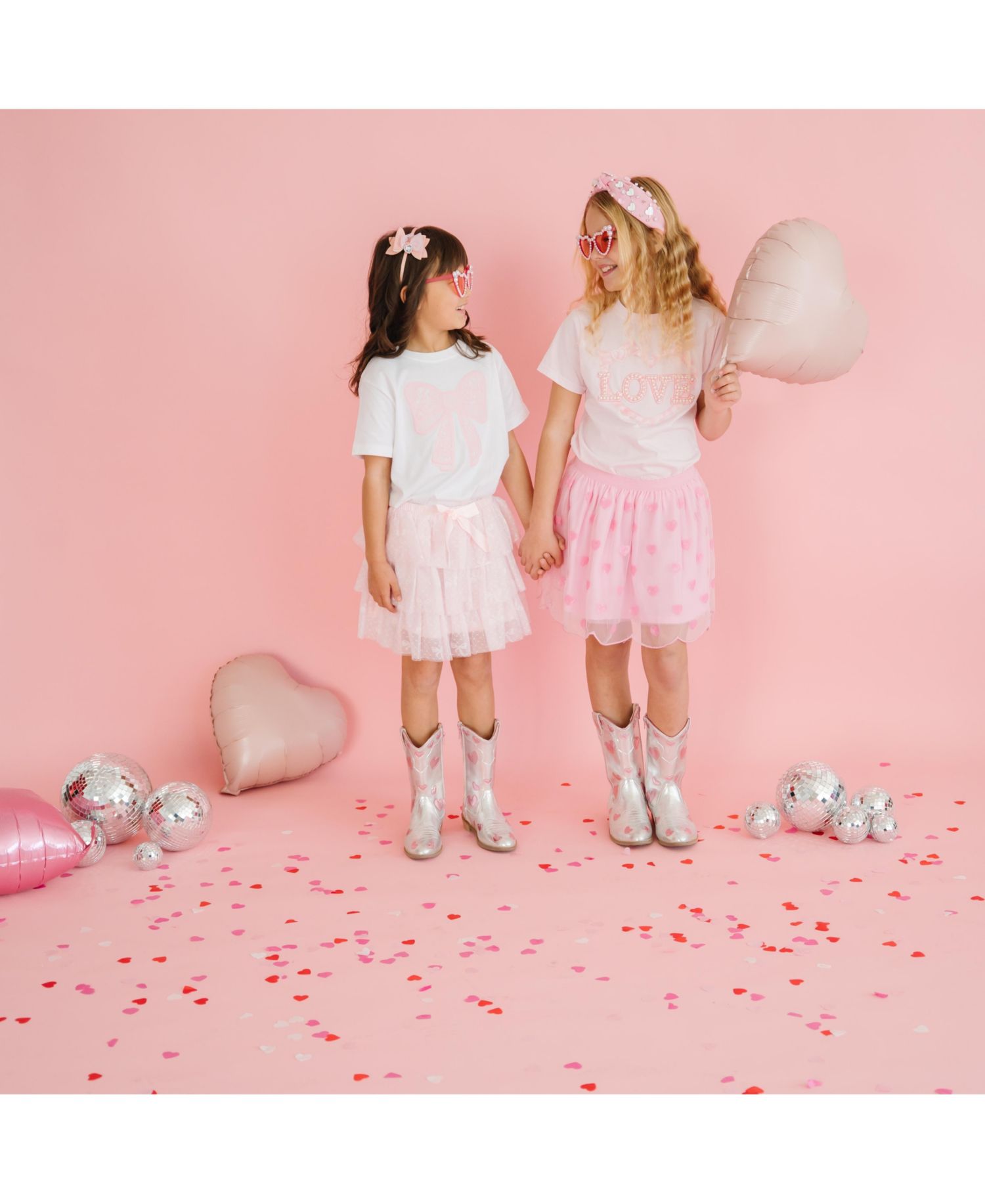 Big Girls Mini Sequin Hearts Tutu