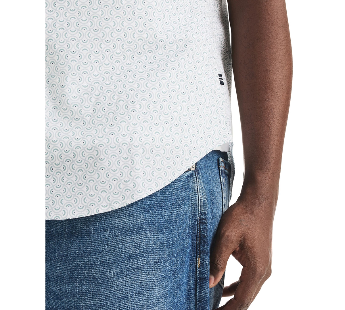 Nautica Men's Printed Collared Shirt