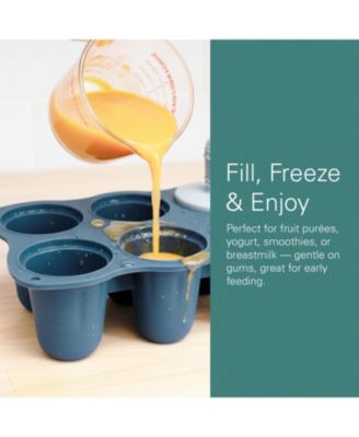 Baby Popsicle Mold – Silicone Teething Ice Pop Molds for Infants & Toddlers, 6-Cavity, BPA-Free, Dishwasher Safe