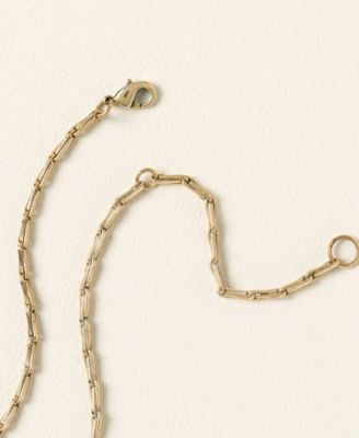 Emilie Shapiro Kyanite and Aquamarine Brass Pendant Necklace