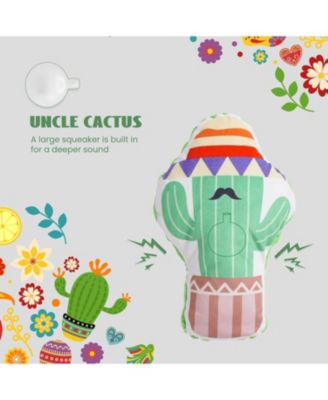 Mexican Style Squeaky Dog Toys, Cute Soft Plush Stuffed Crinkle Chew Puppy Toys for Small Medium Breed, 8 Packs