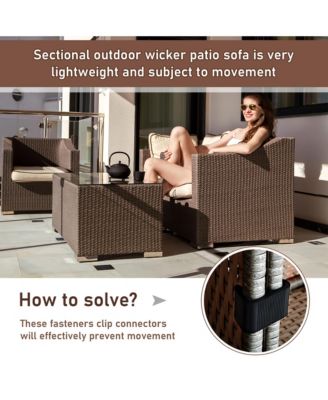 Furniture Clips Set of 10 Outdoor Sectional Couch Connectors