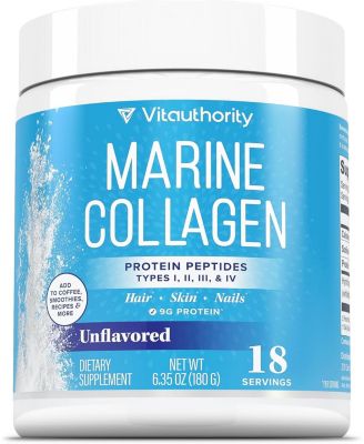 Marine Collagen Powder Unflavored, 18 servings