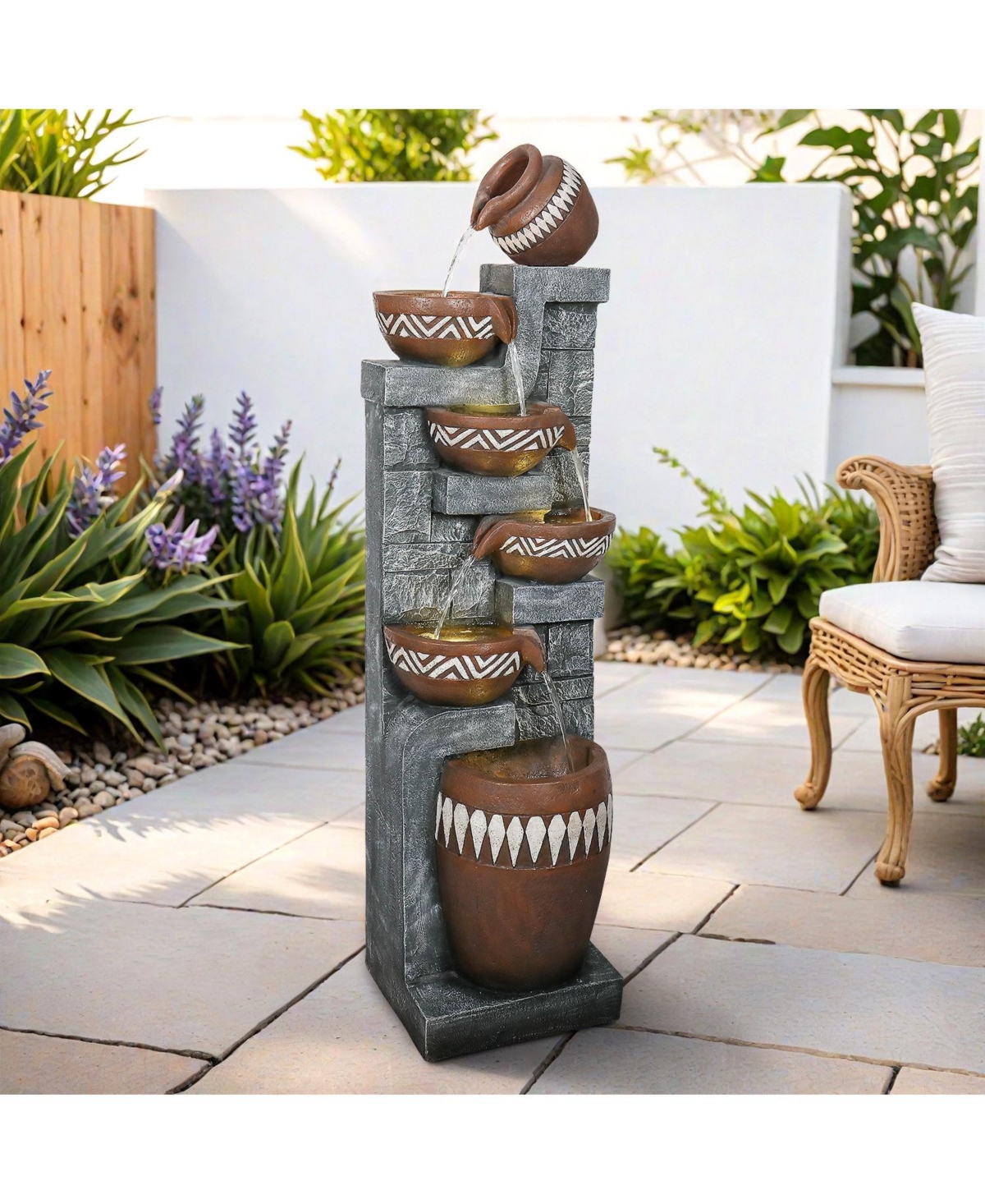 SunJet 56.6"H Outdoor Indoor Water Fountain