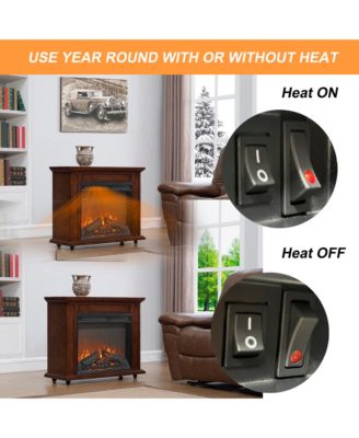 23 inch Realistic Log Flame LED Overheat Protection CSA UL Certified Electric Fireplace Insert Heater