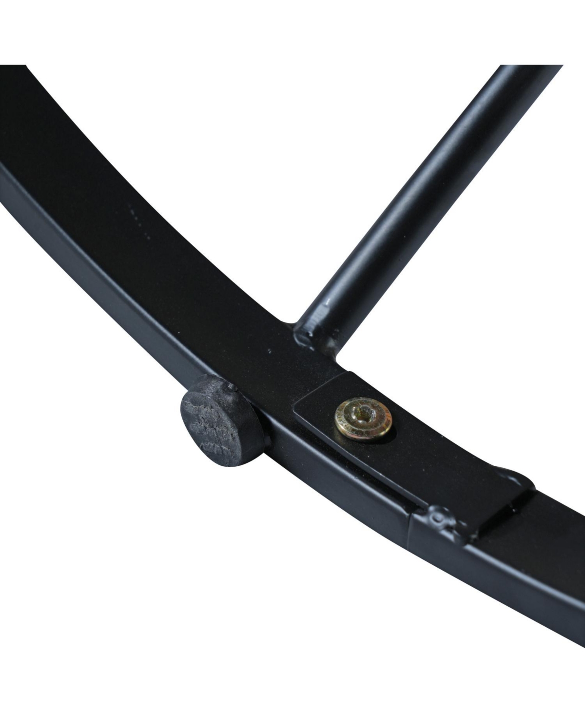 Streamdale Furniture Streamdale Oak Veneer 42" Round Dining Table - Wrought Iron Base, Rustic-Modern