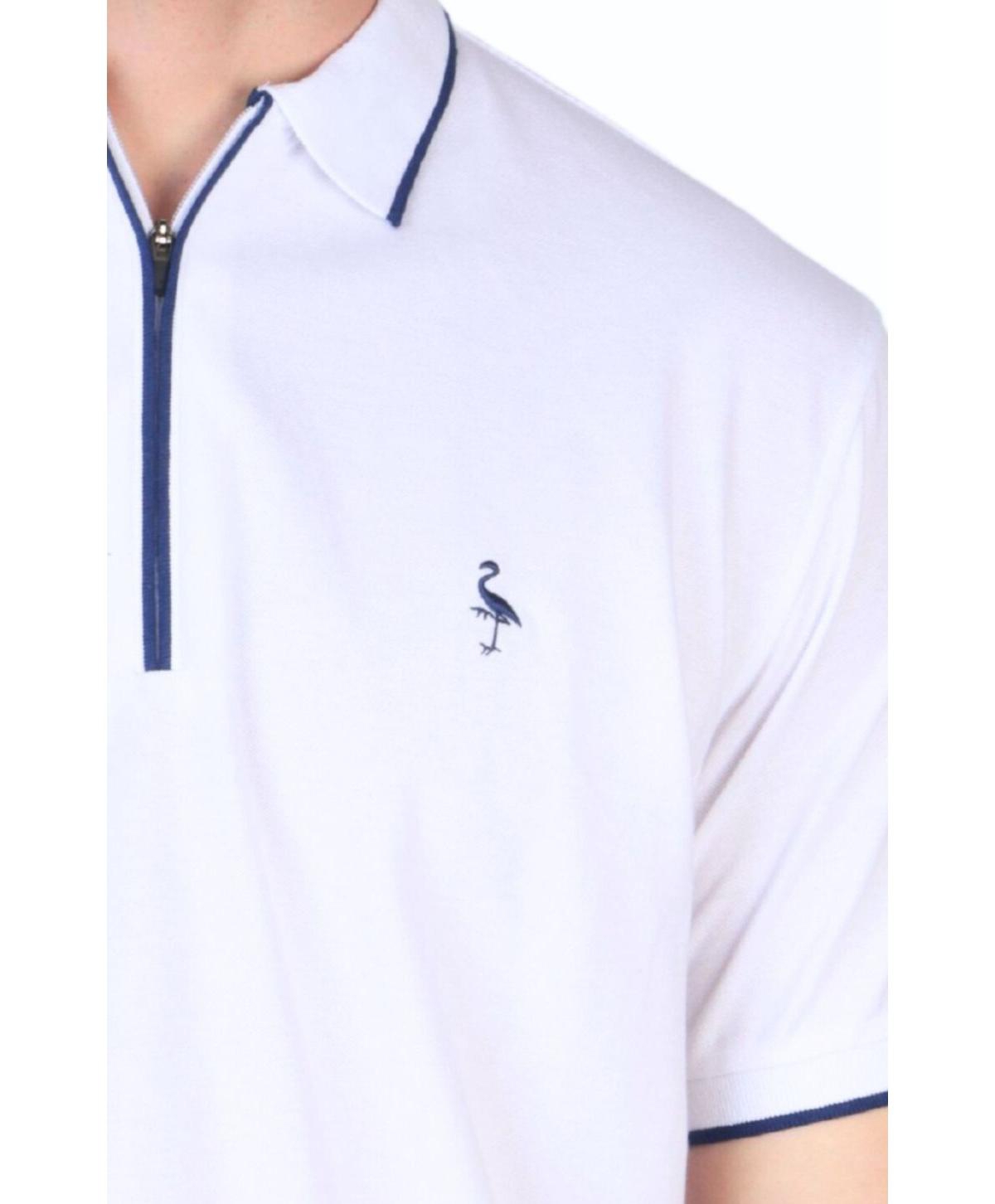 Tailorbyrd Men's Micro Pique Polo with Zipper Planket