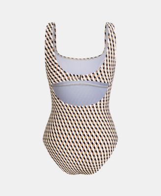 Women's Square-Neck Cutout One-Piece Swimsuit with Wide Straps