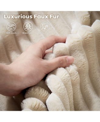 128'' Modular Sectional Sofa Couch, 5-Piece Comfy Corduroy Fabric Couch for Living Room, Modern L-Shaped Deep Seat Sofa with Chaise Ottoman