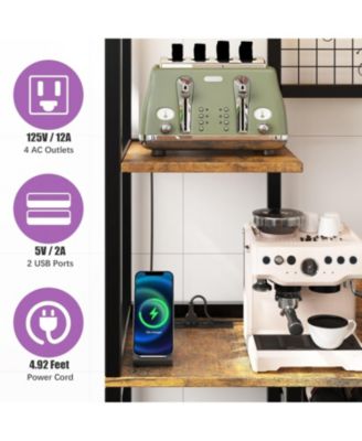 Multi-Functional TV Stand with Fabric Drawers, Space-Saving Storage Cabinet for 32-55" TVs