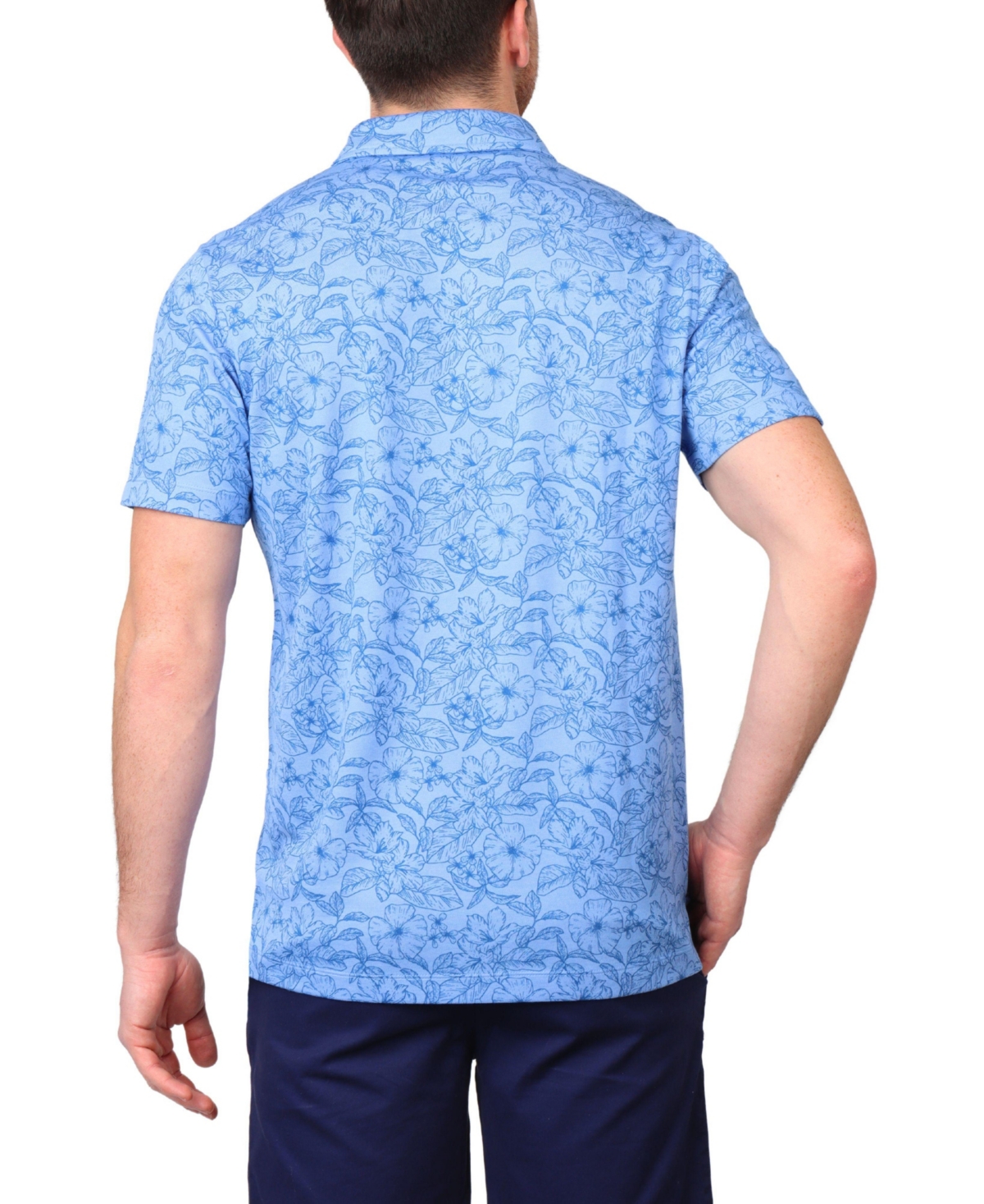 Tailorbyrd Men's Floral Modal Pique Polo