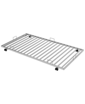 Twin Over Twin Bunk Bed With Trundle, Silver