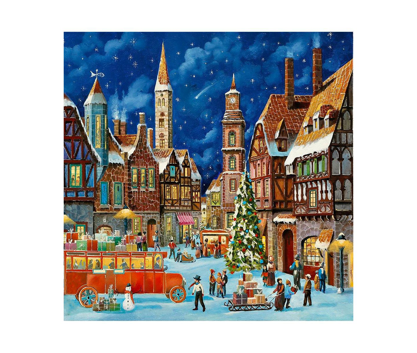 Детский пазл SunsOut Christmas Square 500-Piece Jigsaw Puzzle, от 15 лет — фото 2