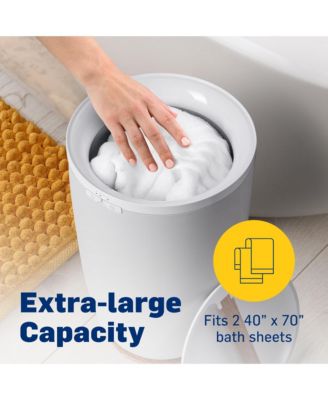 Large Towel Warmer, Bucket Style W/Timer & Auto Shut-Off, Fits Two 40”x70” Towels - Gray.