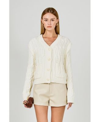 Women's Cable Knit Cardigan