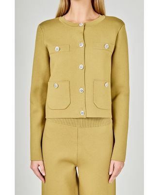 Women's Knit Long Sleeve Cardigan with Pockets